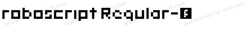 roboscript Regular字体转换